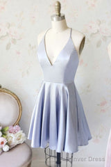 Simple Spaghetti Straps V-Neck Short Prom Dress/Homecoming Dresses
