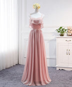 Simple Sweet Neck Chiffon Long Prom Dress, Bridesmaid Dresses