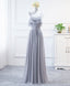 Simple Sweet Neck Chiffon Long Prom Dress, Bridesmaid Dresses