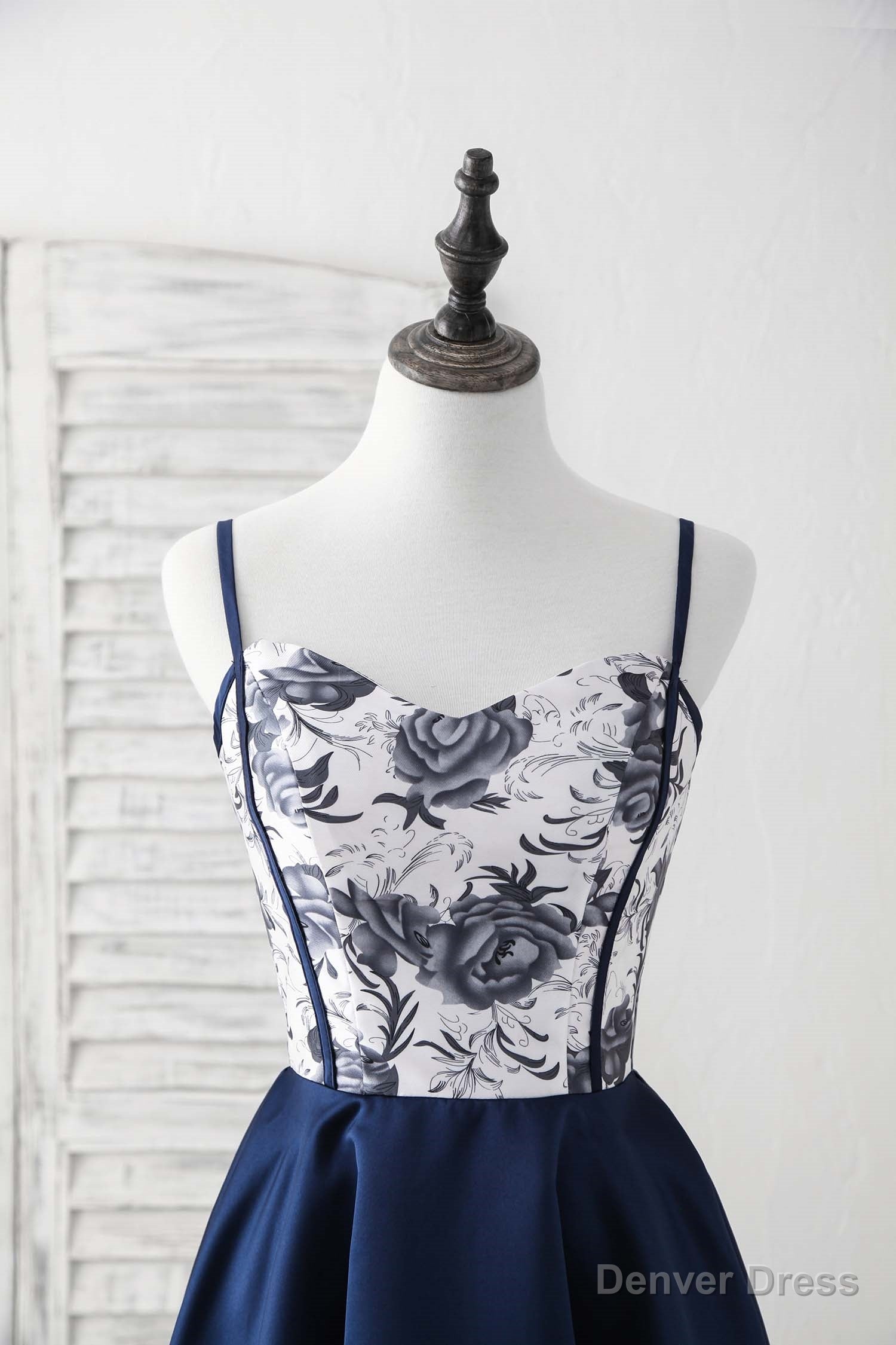 Simple Sweetheart Dark Blue Short Prom Dress Blue Homecoming Dresses