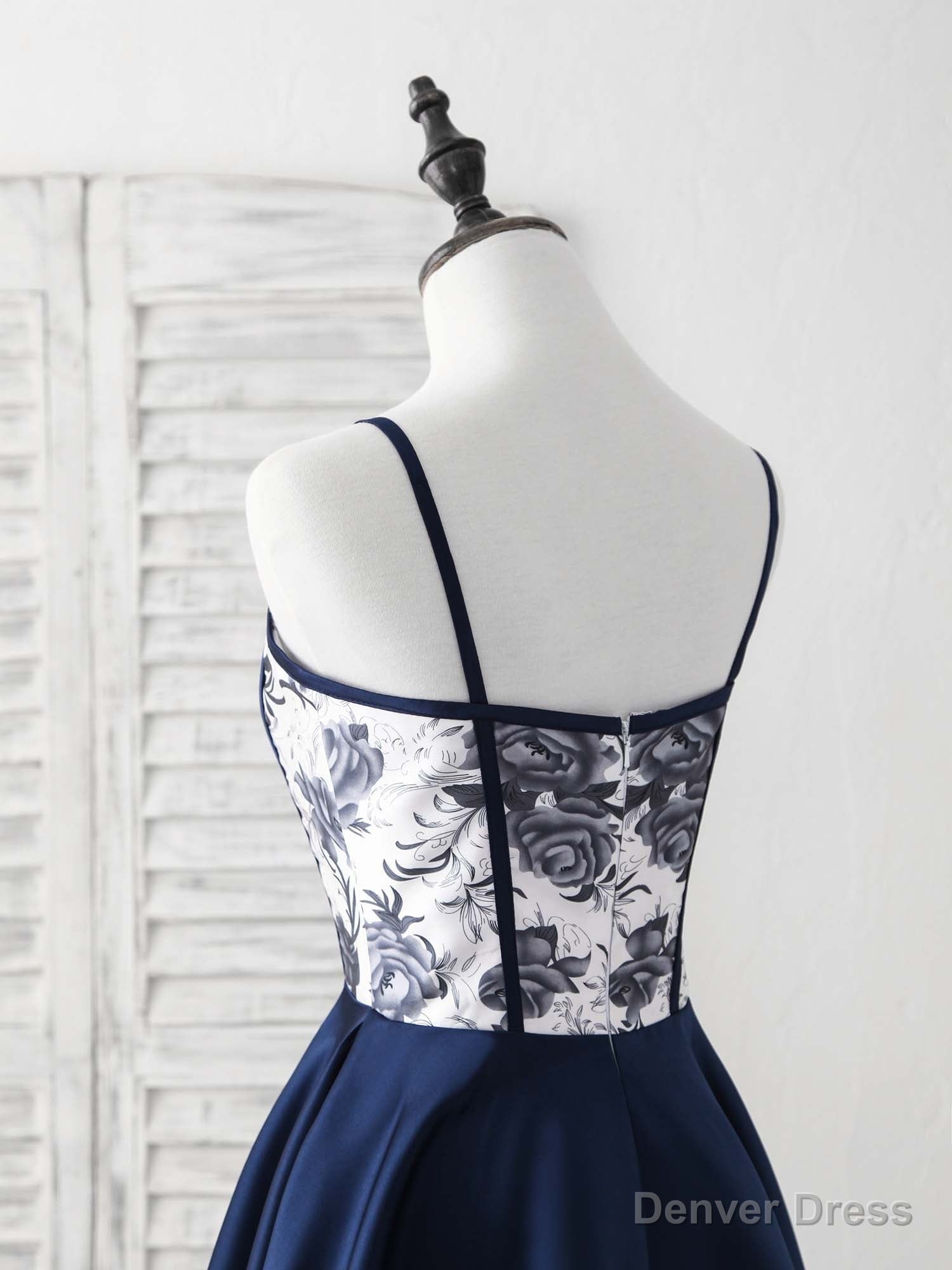 Simple Sweetheart Dark Blue Short Prom Dress Blue Homecoming Dress