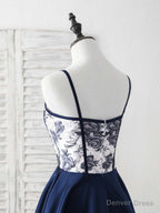 Simple Sweetheart Dark Blue Short Prom Dress Blue Homecoming Dresses