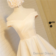 Simple Sweetheart Off Shoulder High Low Party Dress Homecoming Dress, Short Prom Dresses