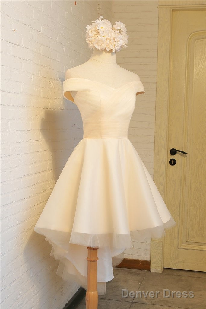 Simple Sweetheart Off Shoulder High Low Party Dress Homecoming Dress Main image