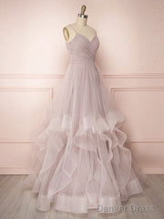 Simple Tulle Long Prom Dress Tulle Sweet 16 Dress
