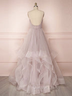 Simple Tulle Long Prom Dresses Tulle Sweet 16 Dresses