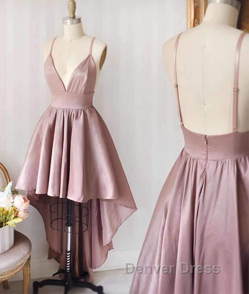 Simple v neck high low prom Dress homecoming Dresses Secondary image