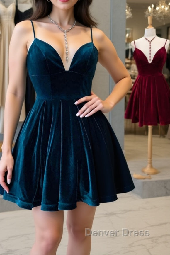 Simple v neck short prom Dress, homecoming Dresses
