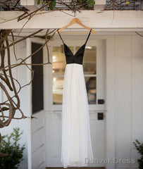 Simple White Chiffon Backless Long Prom Dress, Evening Dress