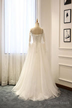 Simple white tulle long prom Dress white tulle bridesmaid Dresses