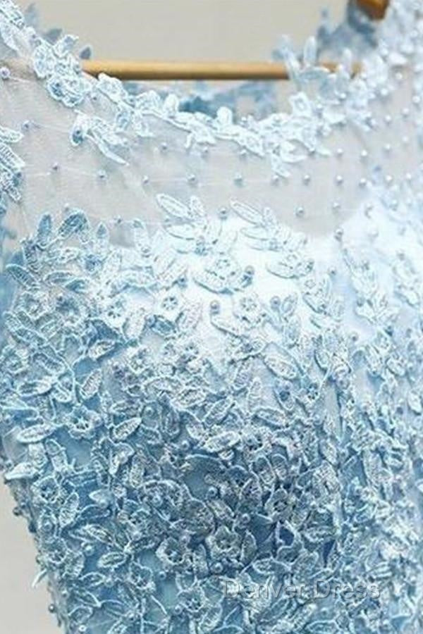 Sleeveless Tulle Homecoming Dresses Short Prom Dresses With Lace Appliques