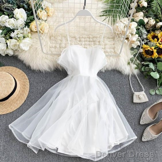 Spaghetti Strap A Line Summer Dress Homecoming Dresses Main image