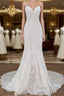 Spaghetti Strap Appliques Mermaid Wedding Dresses