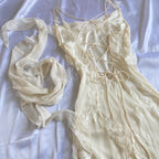 Yellow Exquisite Beaded Spaghetti Strap A-Line Chiffon Long Prom Gowns Ball Gowns