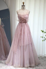 Spaghetti Straps Backless Formal Prom Dresses For Wedding Party