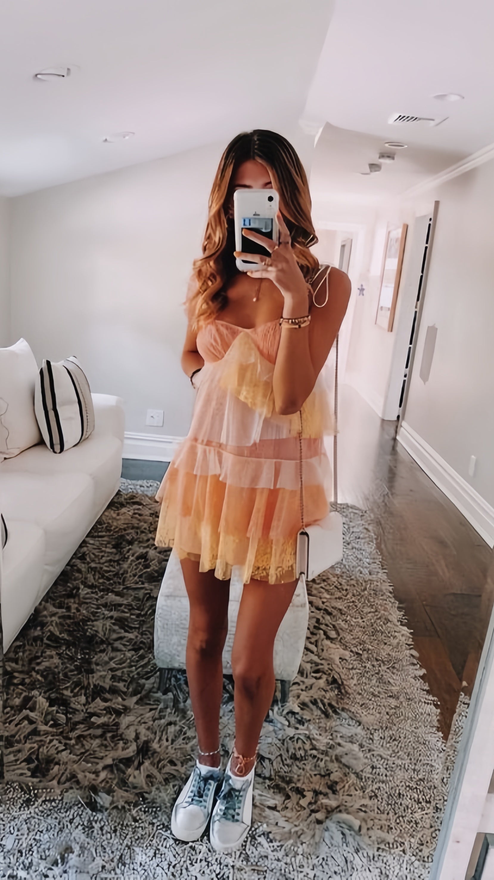 Spaghetti Straps Chiffon Lace Homecoming Dress Mini Prom Dresses,