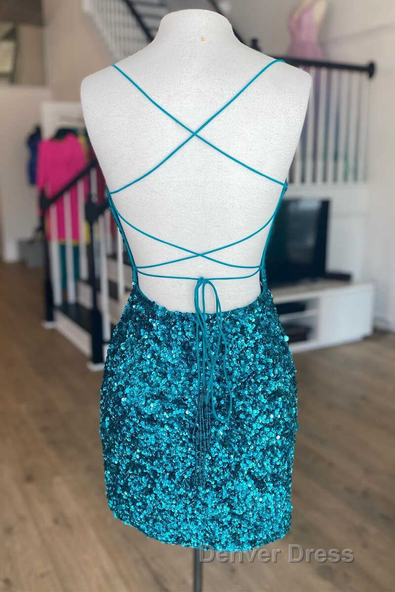 Spaghetti Straps Hot Pink Bodycon Mini Dresses,Graduation Dresses