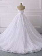 Spaghetti Straps Lace Tulle Ruffles Wedding Dresses