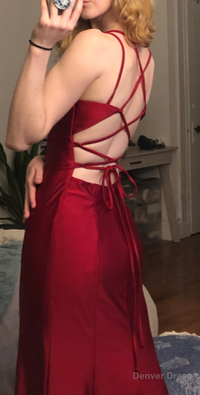 Spaghetti Straps Mermaid Long Prom Dress,Unique Formal Dresses Main image