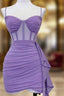 Spaghetti Straps Pleats Cute Homecoming Dress Mini Prom Dresses