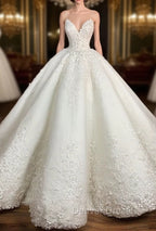 Spaghetti Straps Wedding Dresses Ball Gowns Appliques