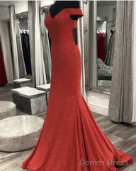 Sparkle Mermaid Off The Shoulder Prom Dresses