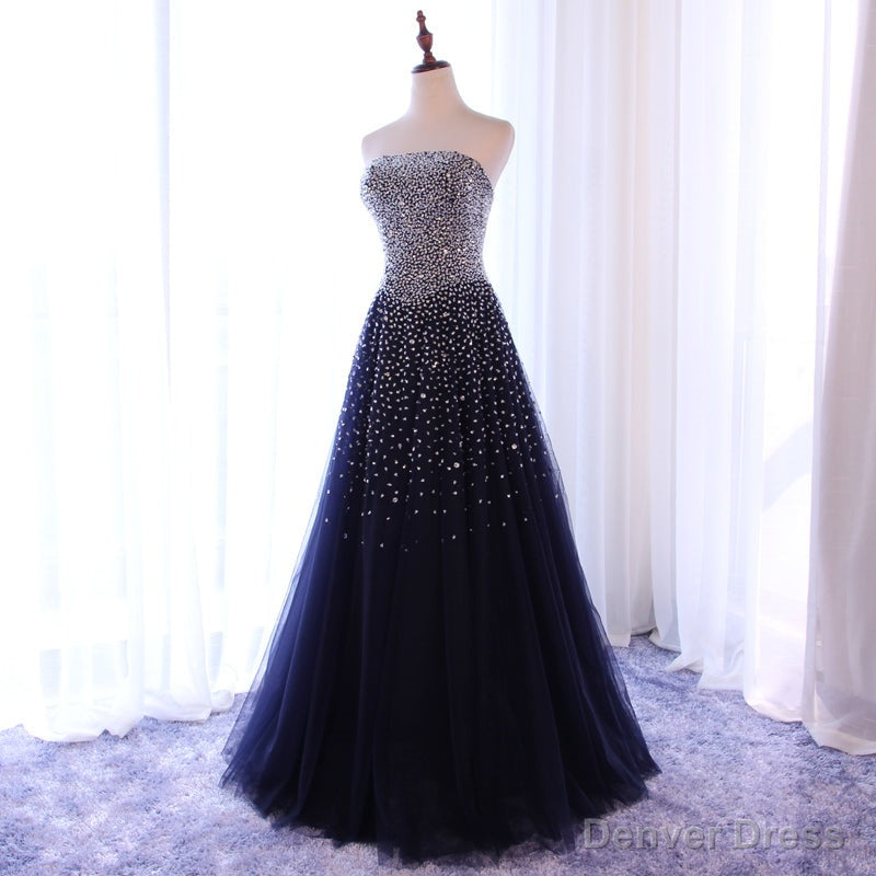 Sparkle Sequins A Line Prom Dresses , Handmade Prom Gown