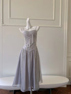 Sparkling A-Line Strap Sequined Tassel Tulle Long Prom Dresses Evening Dresses