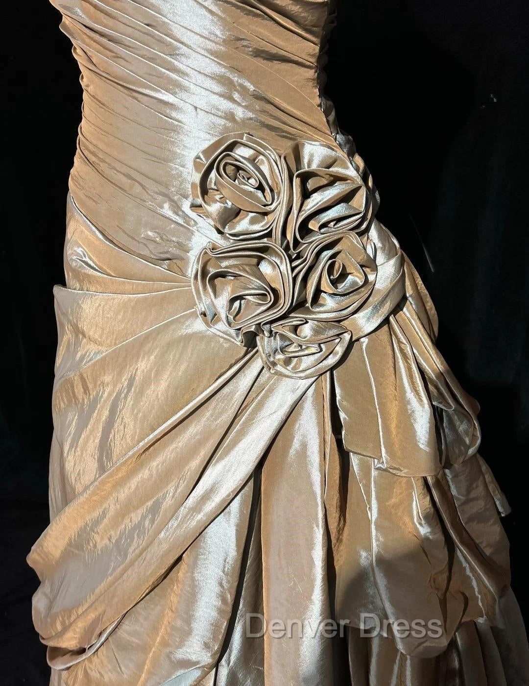 Sparkling A-Line V-Neck Satin Backless Long Prom Dresses Formal Evening Dresses Graduation Prom Dresses