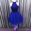 Sparkly Beading Halter Tulle Homecoming Dresses