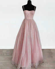 Sparkly Corset Prom Dresses Long Sweetheart Spaghetti Straps