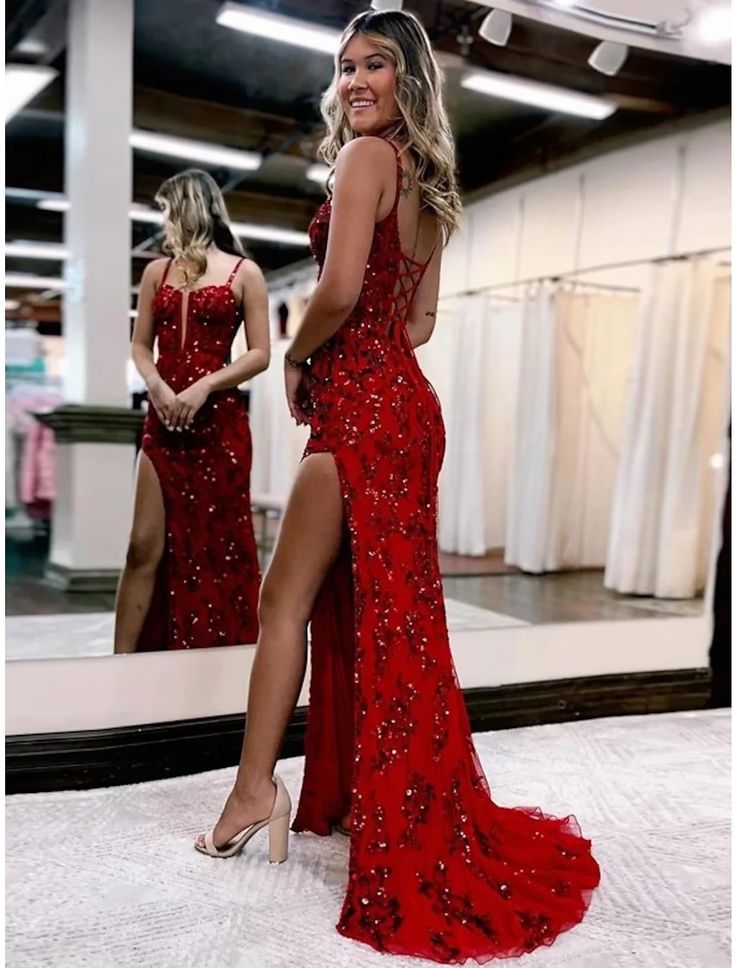 Mermaid /Trumpet Evening Gown Open Back Prom Dresses Party Dresses Secondary image