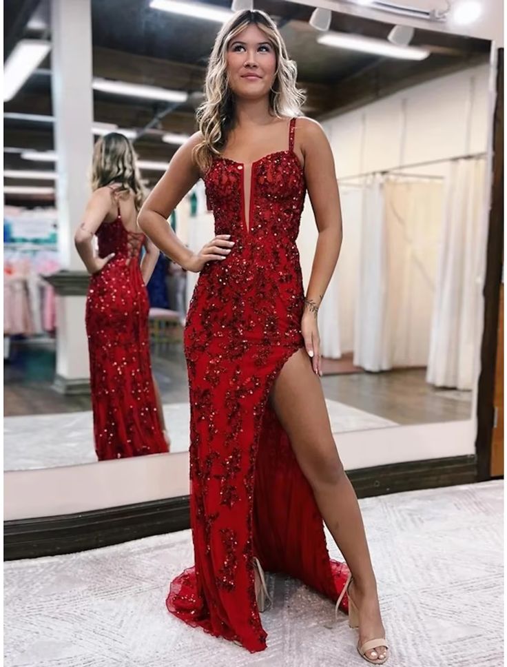 Mermaid /Trumpet Evening Gown Open Back Prom Dresses Party Dresses Main image
