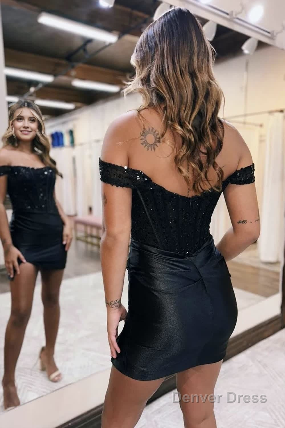Sparkly Off the Shoulder Sequins Royal Blue Corset Homecoming Dresses