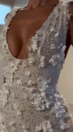 Sparkly Sheath V Neck White Feathers Beaded Wedding Dress Short Bridal Gowns Wedding Dresses