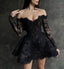 Sparkly Sheer Fully Sequined Lace Applique Homecoming Dresses