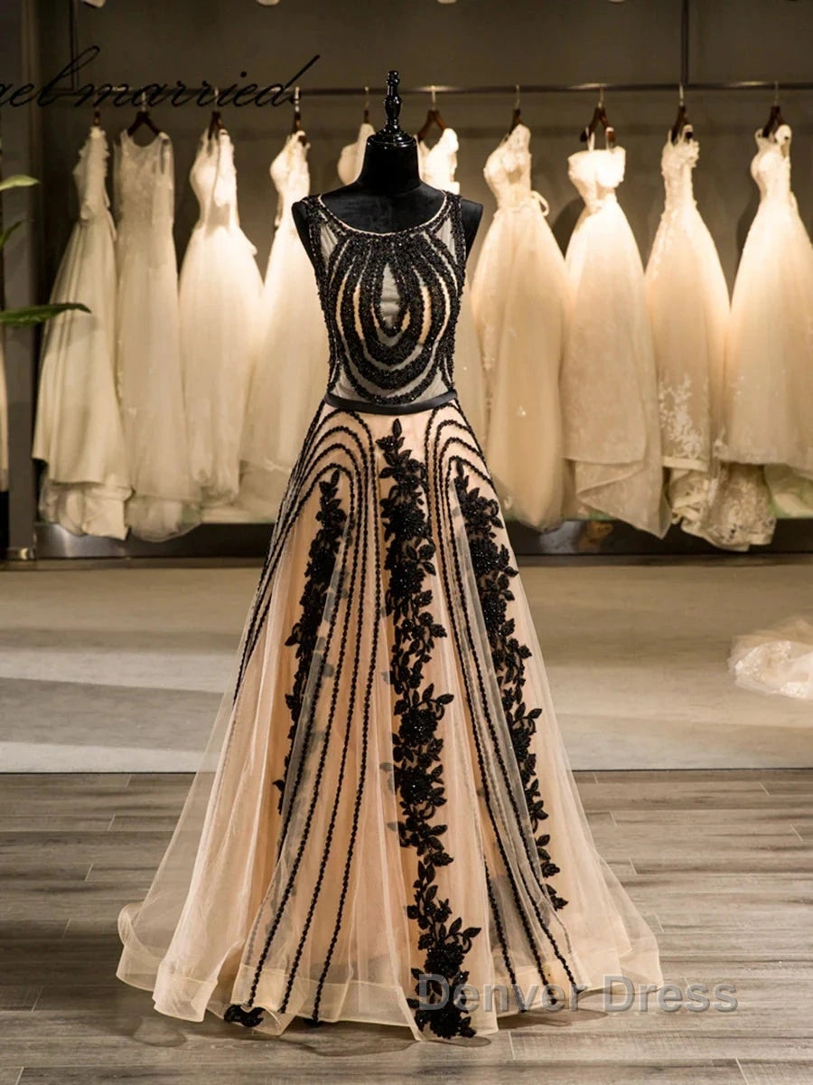 Special A Line Crew Sleeveless Applique With Beading Organza Floor Length Wedding Dresses