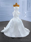 Special White Mermaid Satin Strapless Wedding Dresses