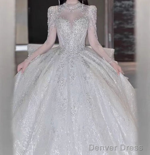 Strap Waist Pearl Sweetheart Collar Tulle Wedding Dress With Lace Elegant Beautiful