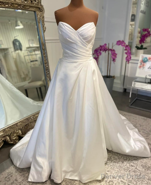 Strapless A-line Satin Wedding Dress Main image