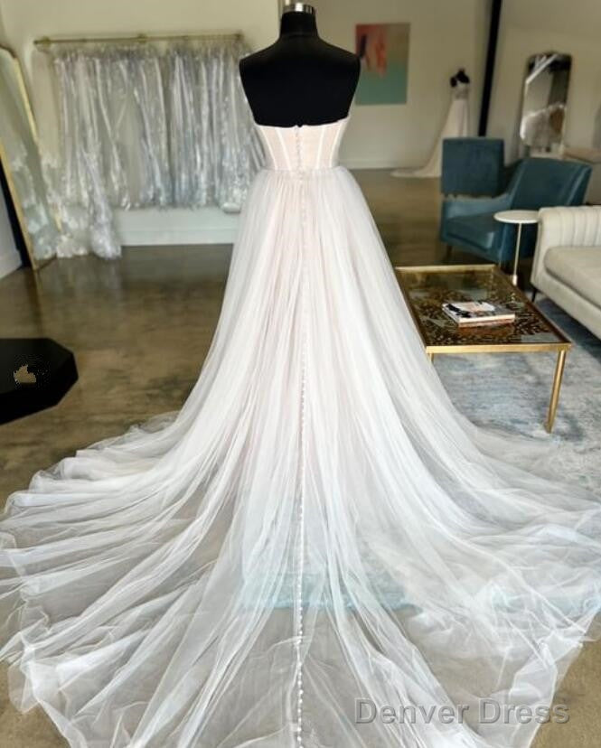 Strapless A Line Tulle Wedding Dresses Secondary image