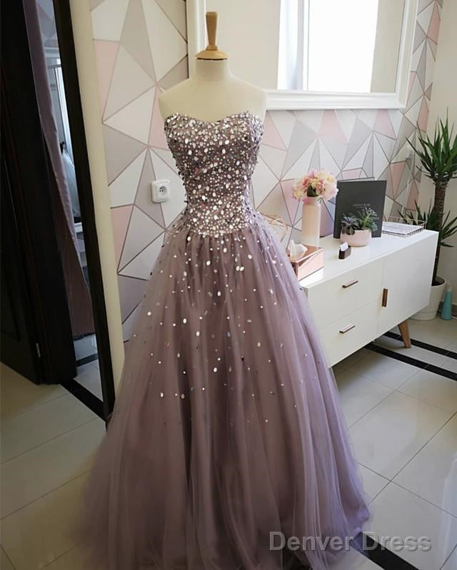 Strapless Bodice Corset Tulle Ball Gowns Prom Dresses Sequin Beaded Main image