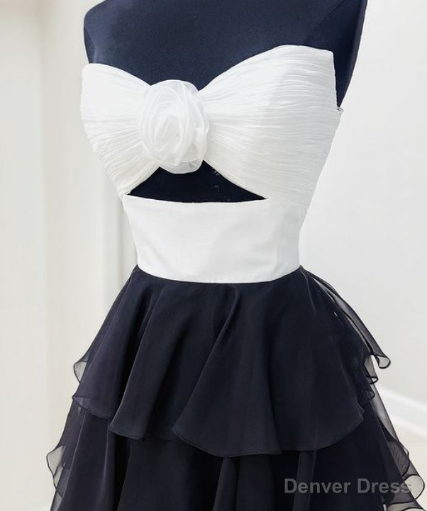 Strapless Chiffon Ruffle Long Prom Dresses with Keyhole in Bodice Secondary image