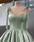 Strapless Corset Satin Mini Prom Dresses