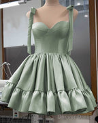 Strapless Corset Satin Mini Prom Dresses
