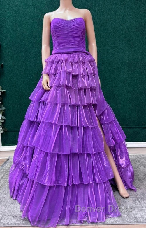 Strapless Long Prom Dresses With Ruffle Skirt Secondary image