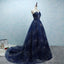Strapless Long Tulle Ball Gown Prom Dresses With Sequins