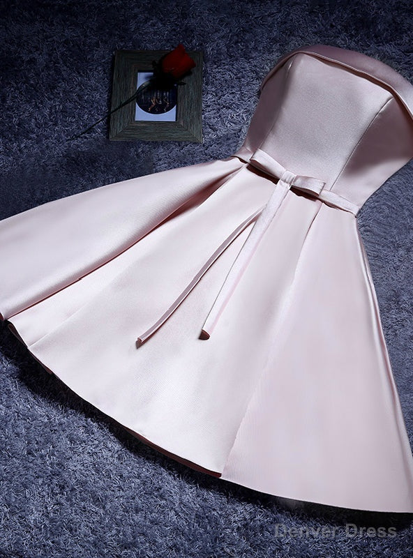 Strapless Pink Homecoming Dress Main image