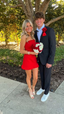Strapless Red Short Prom Dress Homecoming Dresses