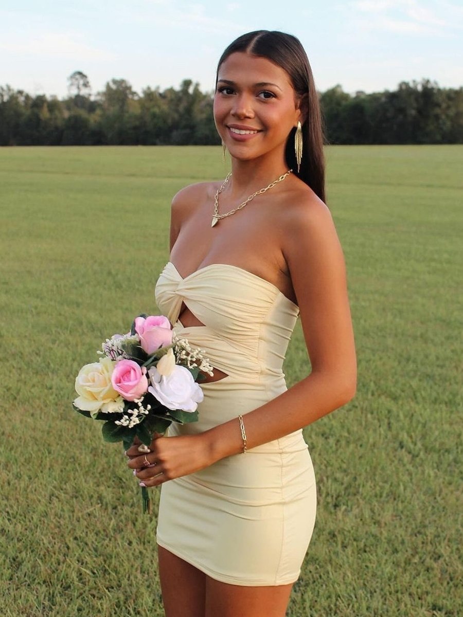 homecoming dresses denver Champagne 1 2 Sleeve High Low Short Prom Dress Homecoming Dresses Denver Dress